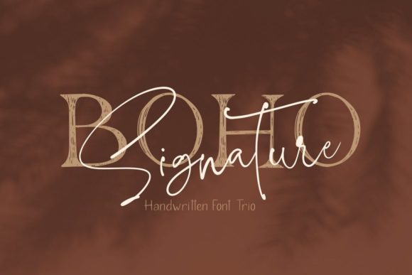 Boho Signature Trio Font for Creative Marketing