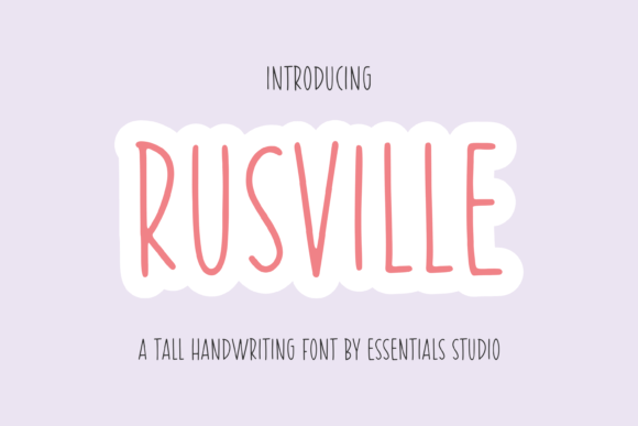 Rusville: A Friendly Handwritten Font